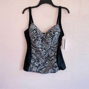NEW Liz Claiborne Tankini Swimsuit Top size 16